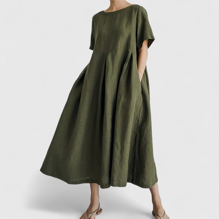 Ellie - Elegant Tummy Covering Maxi Dress - SUNDRA