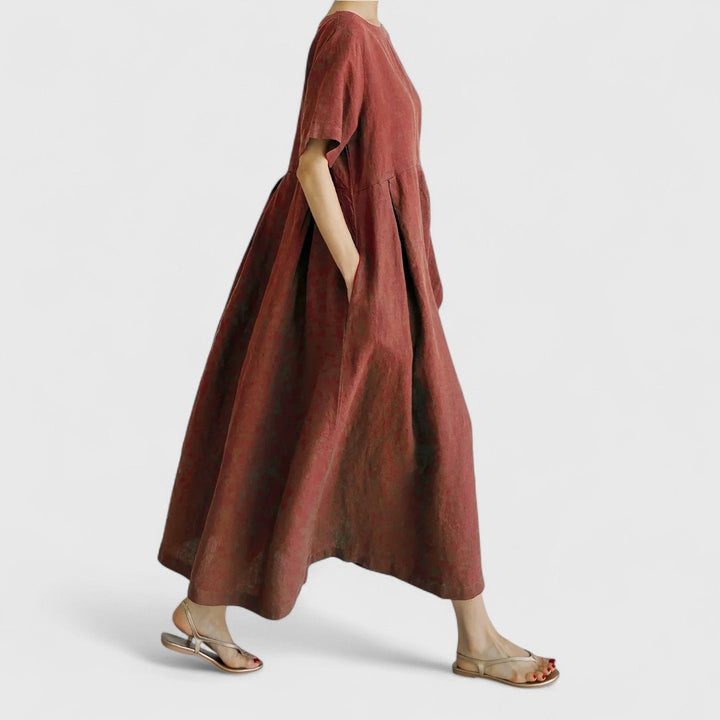 Ellie - Elegant Tummy Covering Maxi Dress - SUNDRA