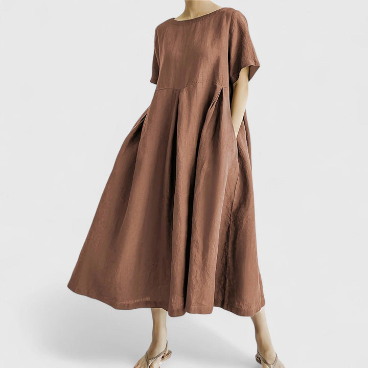 Ellie - Elegant Tummy Covering Maxi Dress - SUNDRA