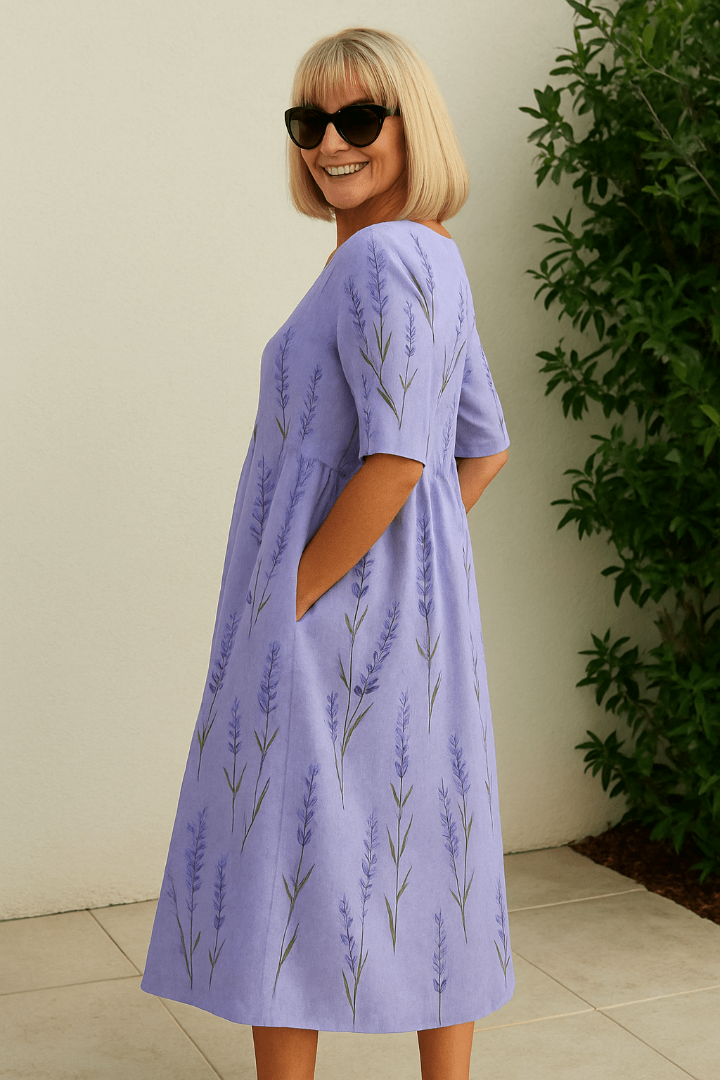 Emerald | Relaxed Midi Dress - SUNDRA