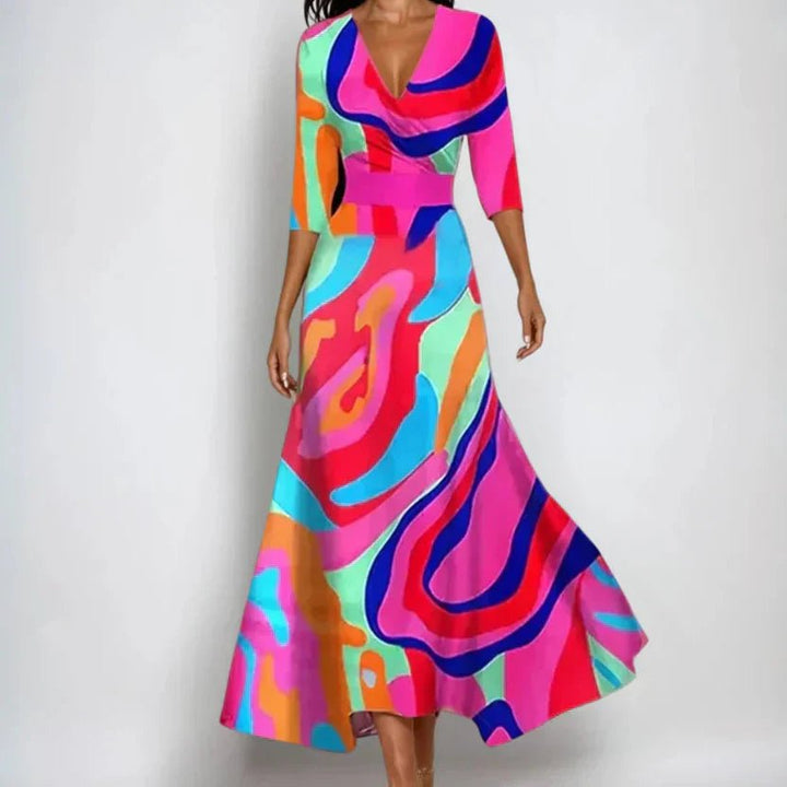 Emily - Luxury Floral Dress - SUNDRA