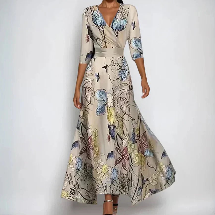 Emily - Luxury Floral Dress - SUNDRA