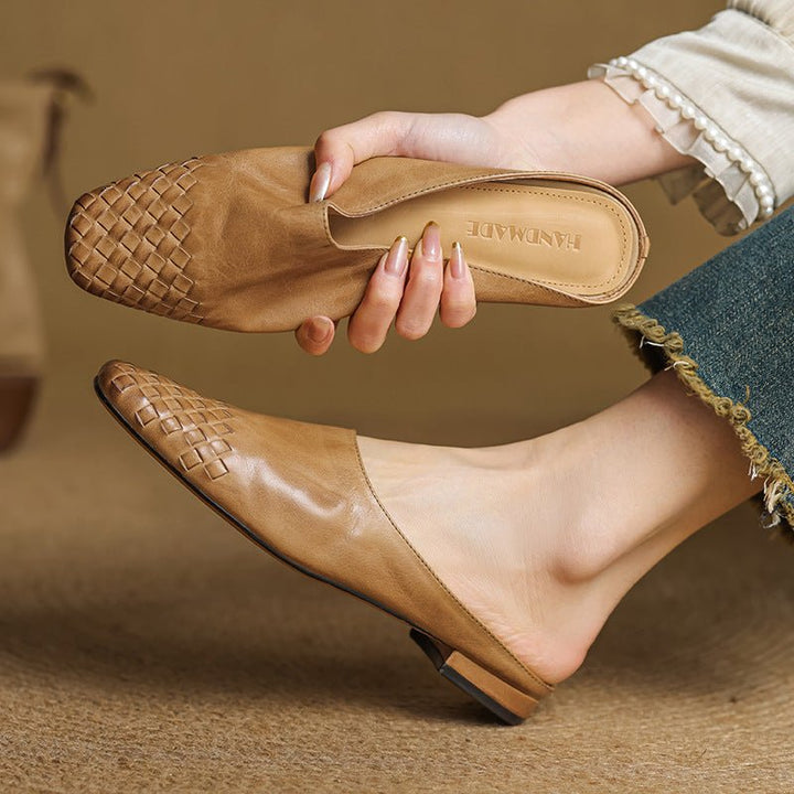Helma™ | Woven Leather Mules - SUNDRA