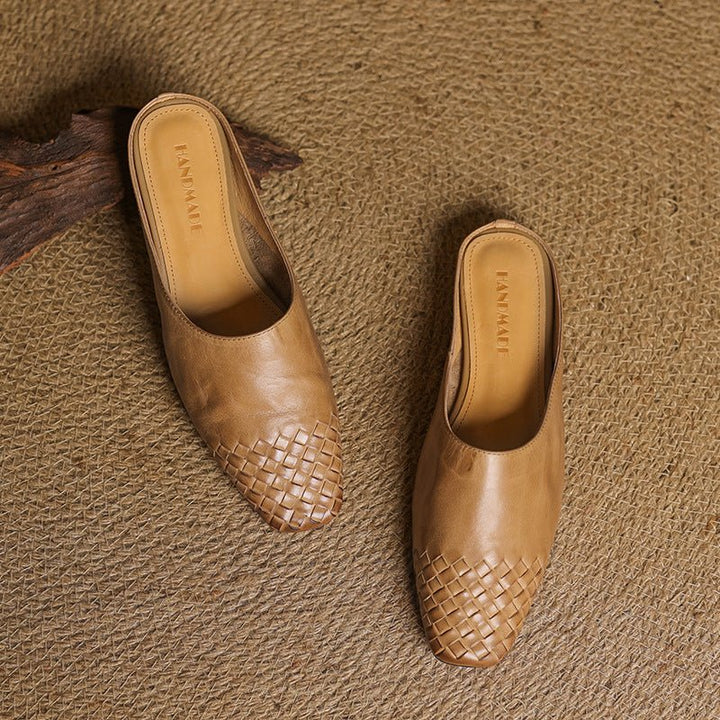 Helma™ | Woven Leather Mules - SUNDRA
