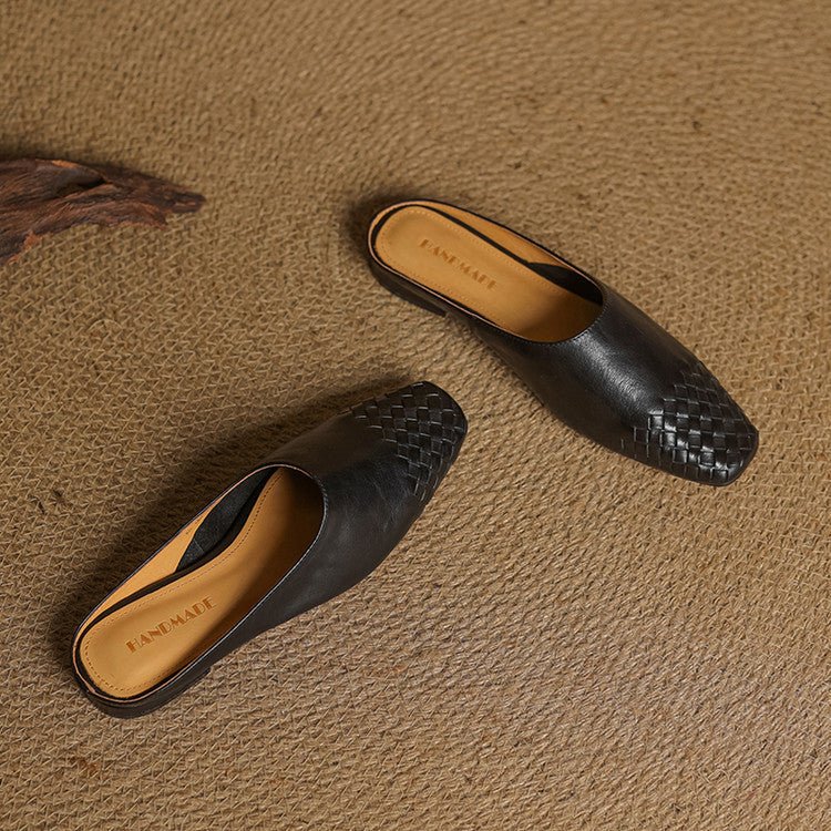 Helma™ | Woven Leather Mules - SUNDRA