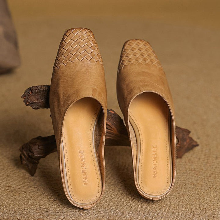 Helma™ | Woven Leather Mules - SUNDRA