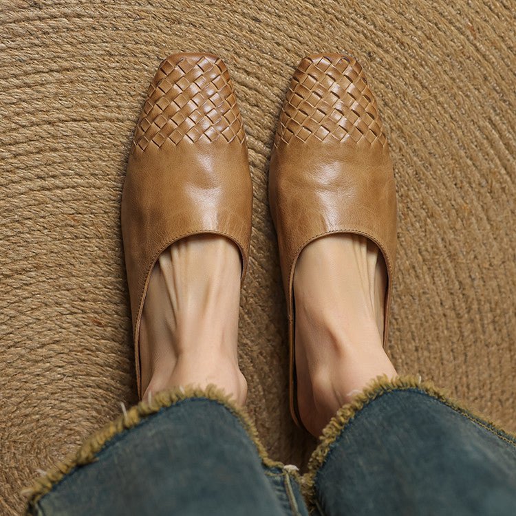 Helma™ | Woven Leather Mules - SUNDRA