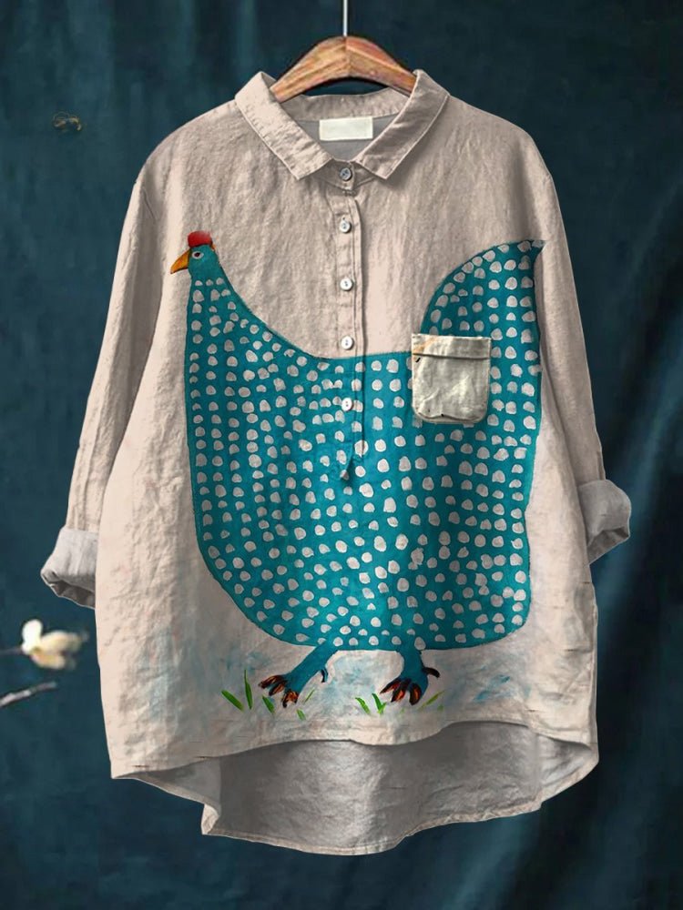 Henrietta | Playful Polka Dot Chicken Shirt - SUNDRA
