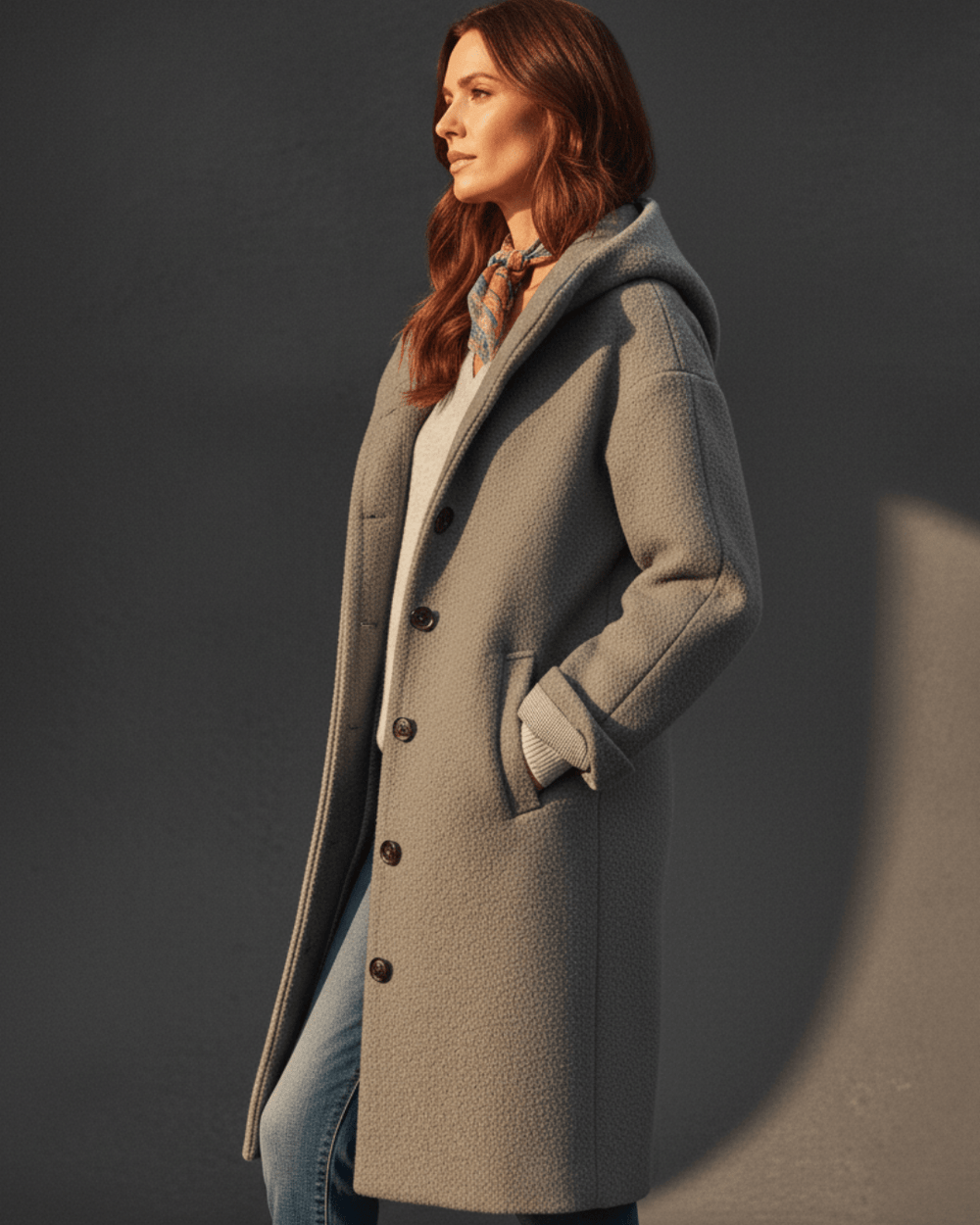Iris™ | Long Woolen Coat - SUNDRA