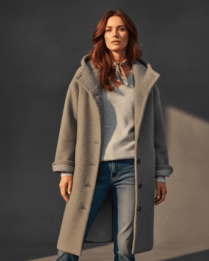 Iris™ | Long Woolen Coat - SUNDRA