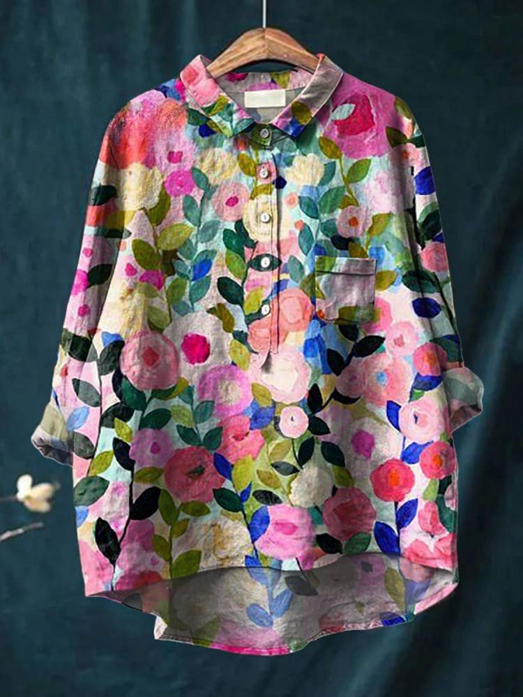 Isabelle | Vibrant Floral Shirt - SUNDRA