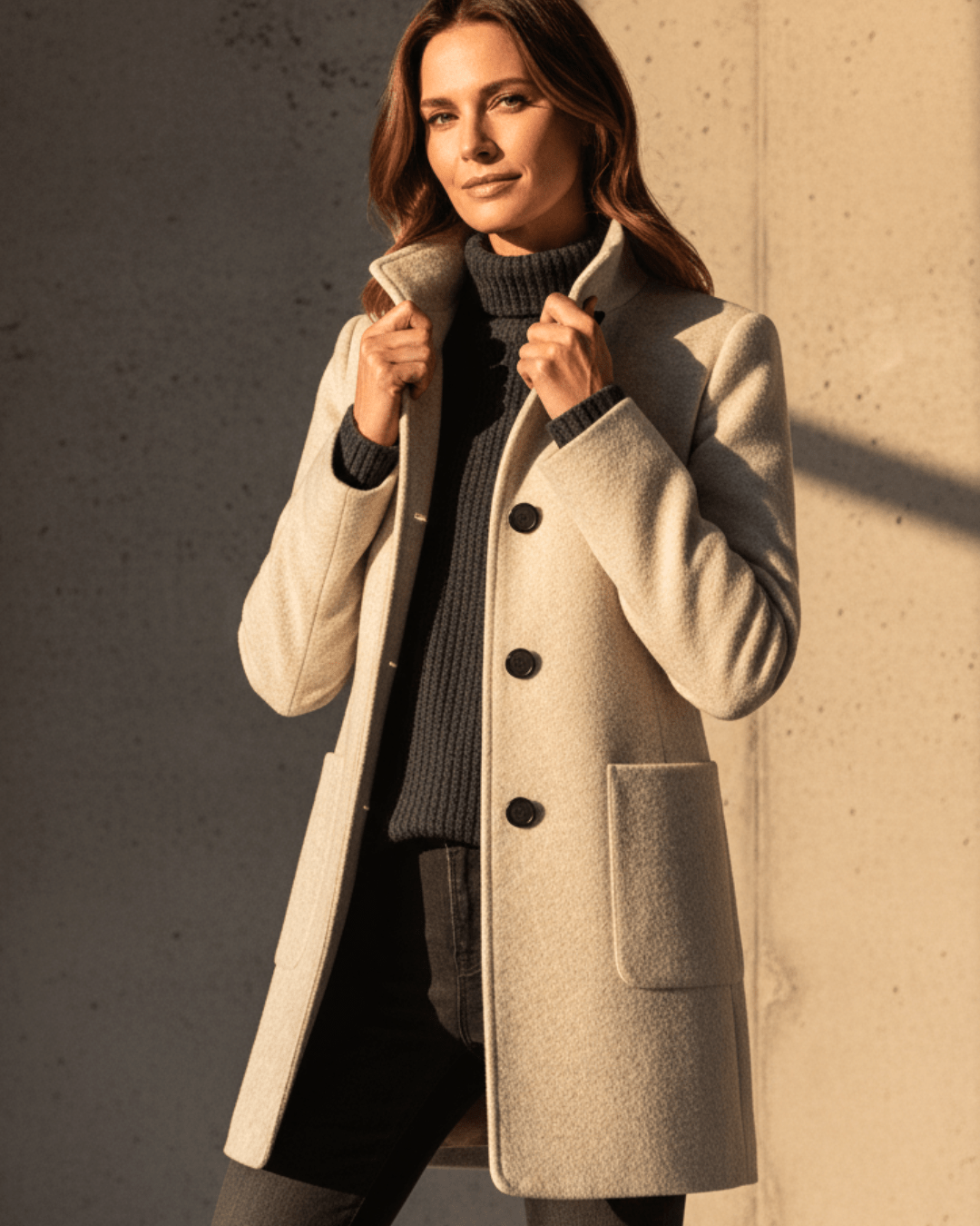 Ivy™ | Longline Wool Coat - SUNDRA