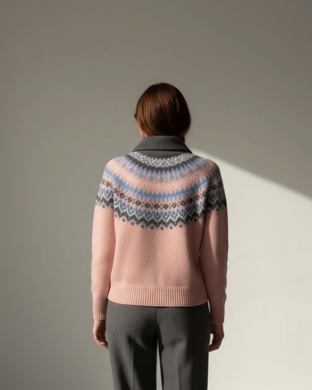 Kaia™ | Nordic Woolen Half - Zip Knit - SUNDRA