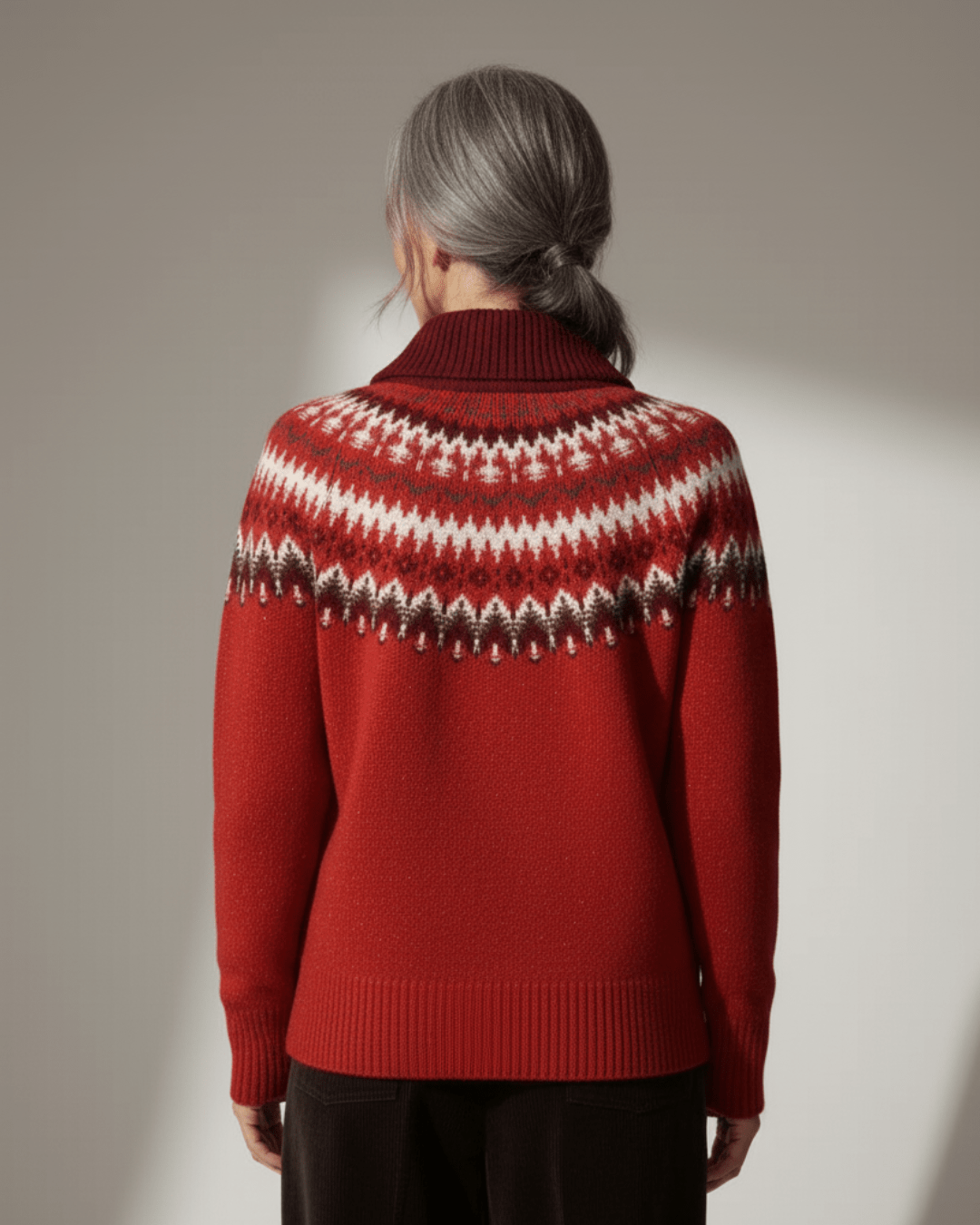 Kaia™ | Nordic Woolen Half - Zip Knit - SUNDRA