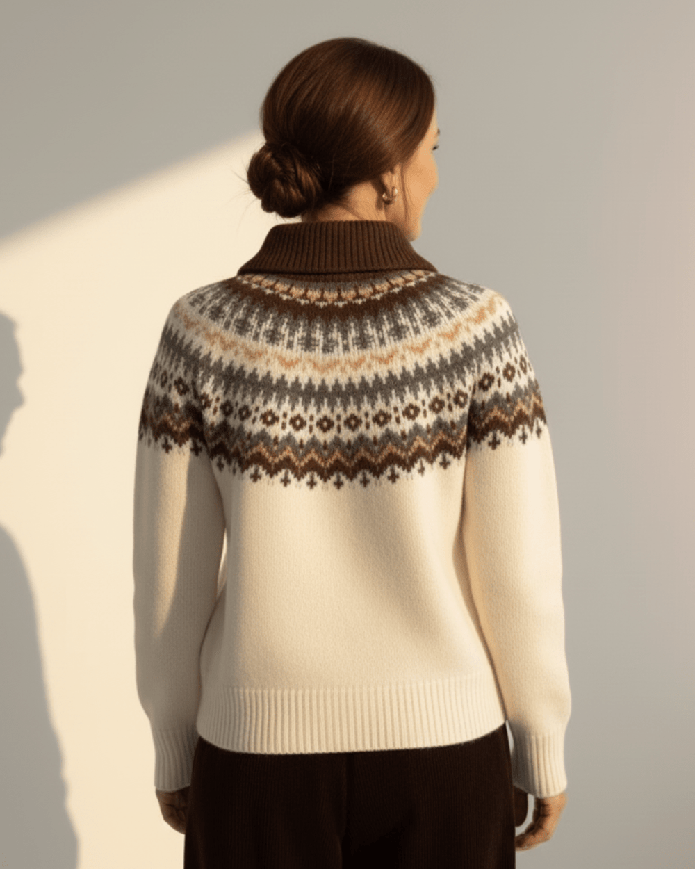 Kaia™ | Nordic Woolen Half - Zip Knit - SUNDRA