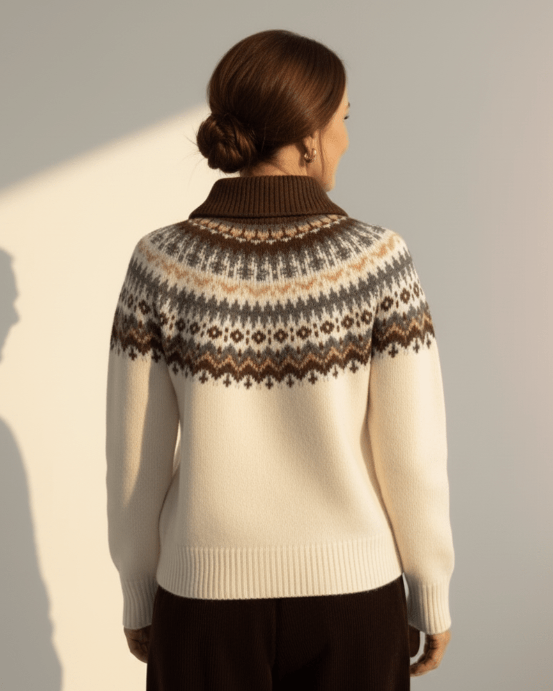 Kaia™ | Nordic Woolen Half - Zip Knit - SUNDRA