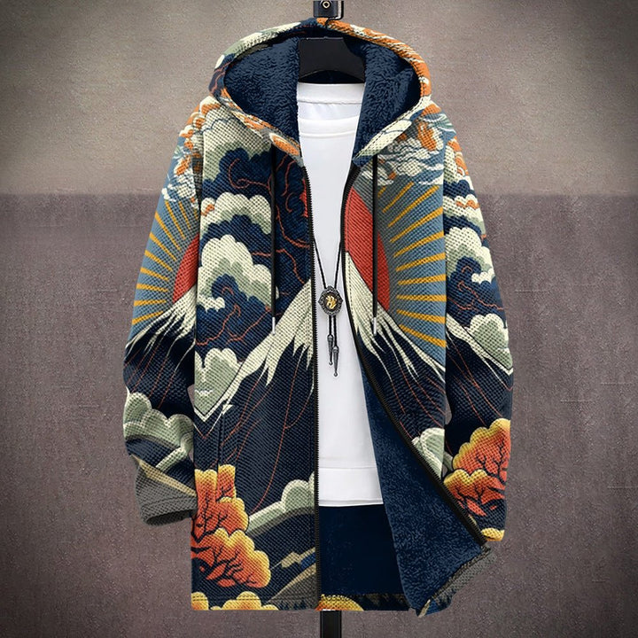 Kalina™ | Luxurious Fleece-Lined Artistic Hooded Jacket
