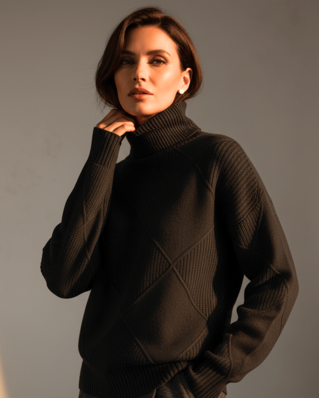 Kate™ | Woolen Knitted Turtle Neck - SUNDRA