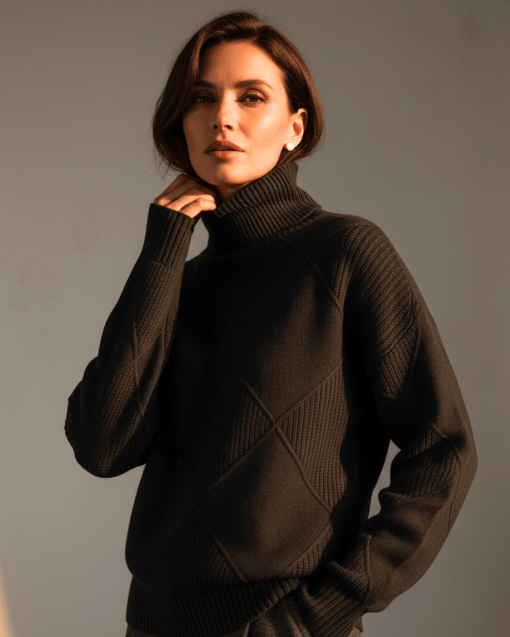 Kate™ | Woolen Knitted Turtle Neck - SUNDRA