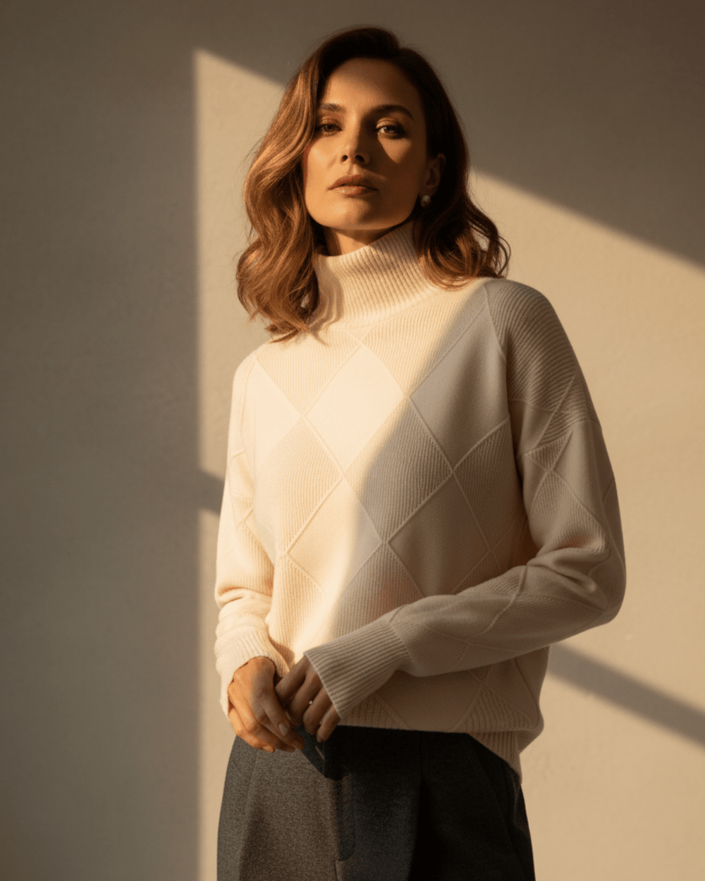 Kate™ | Woolen Knitted Turtle Neck - SUNDRA