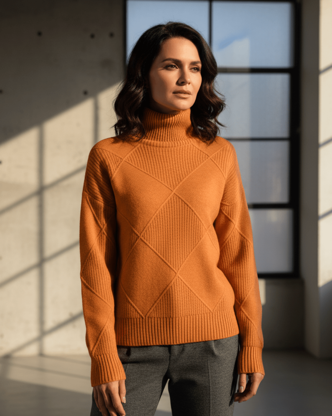 Kate™ | Woolen Knitted Turtle Neck - SUNDRA
