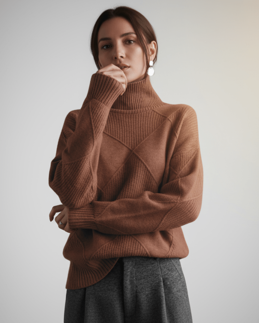 Kate™ | Woolen Knitted Turtle Neck - SUNDRA
