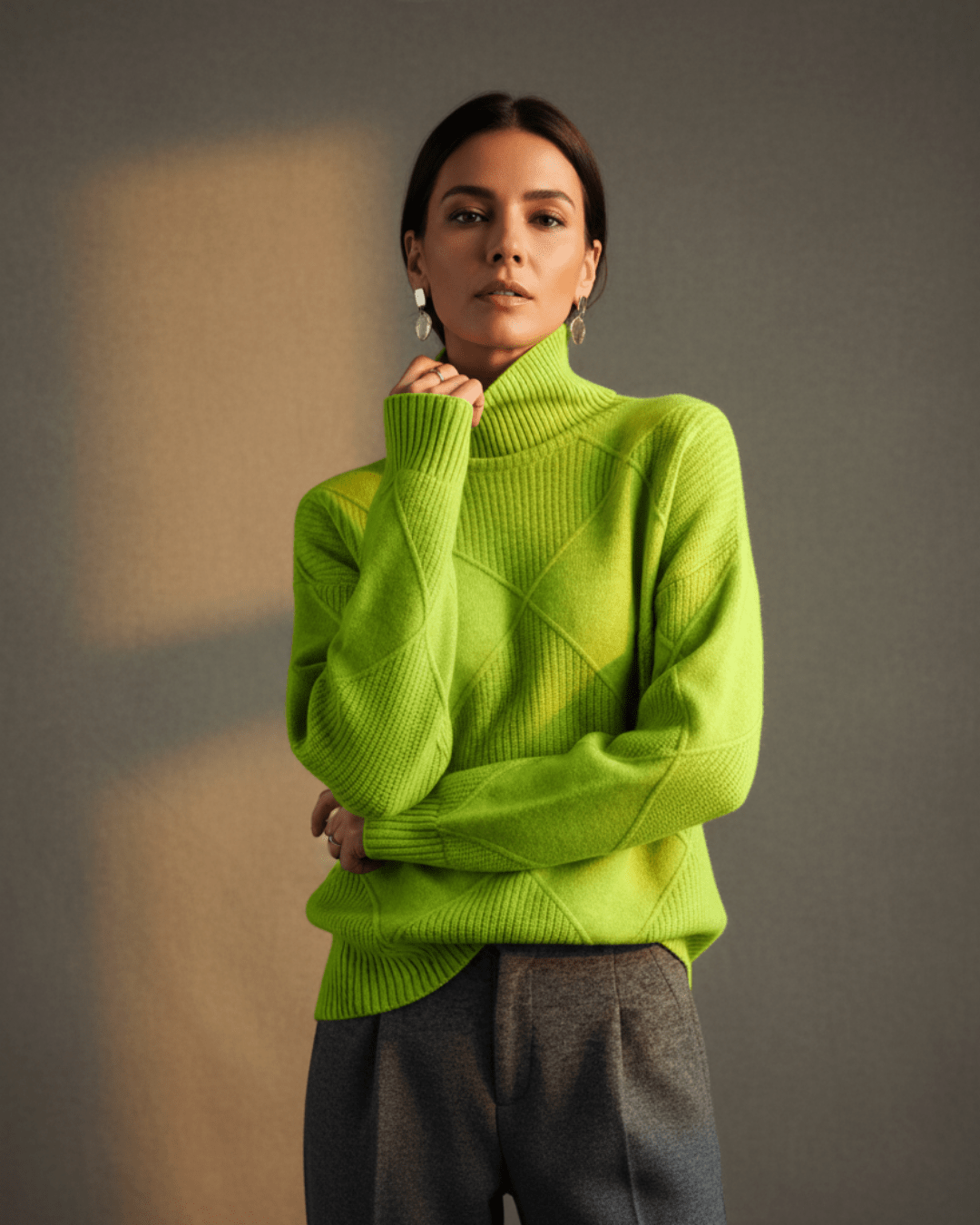 Kate™ | Woolen Knitted Turtle Neck - SUNDRA