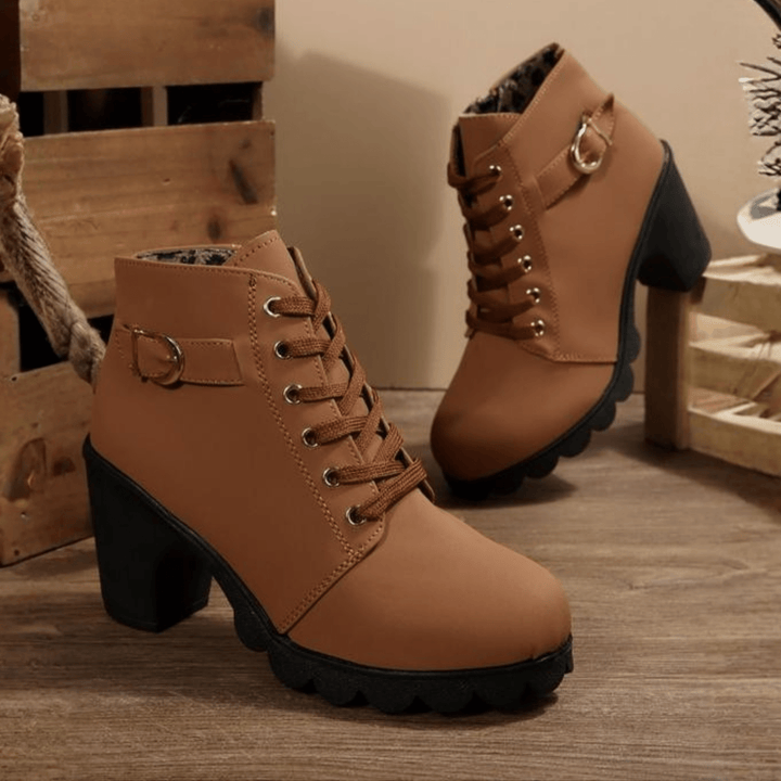 Katy™ | Chic Chunky Ankle Boots - SUNDRA