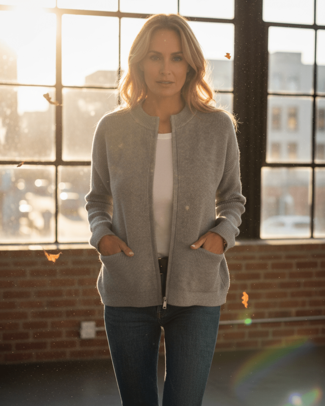 Liv™ | Zip - Up Knitted Cardigan - SUNDRA