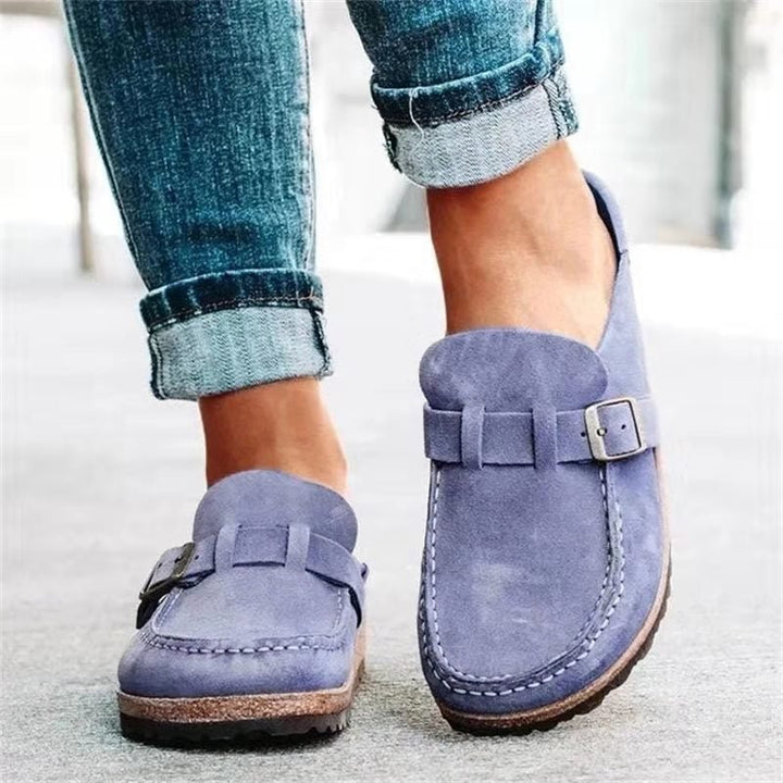 Lorvine™ | Buckle Comfort Suede Slip - Ons - SUNDRA