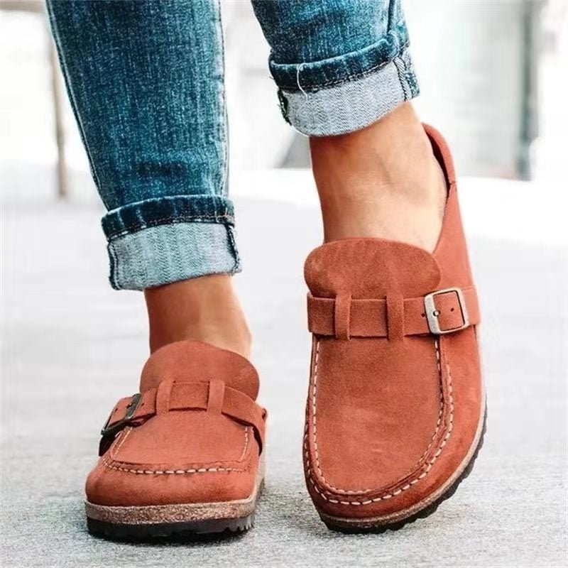 Lorvine™ | Buckle Comfort Suede Slip - Ons - SUNDRA