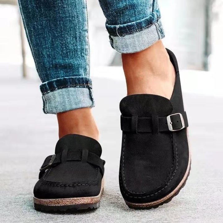 Lorvine™ | Buckle Comfort Suede Slip - Ons - SUNDRA