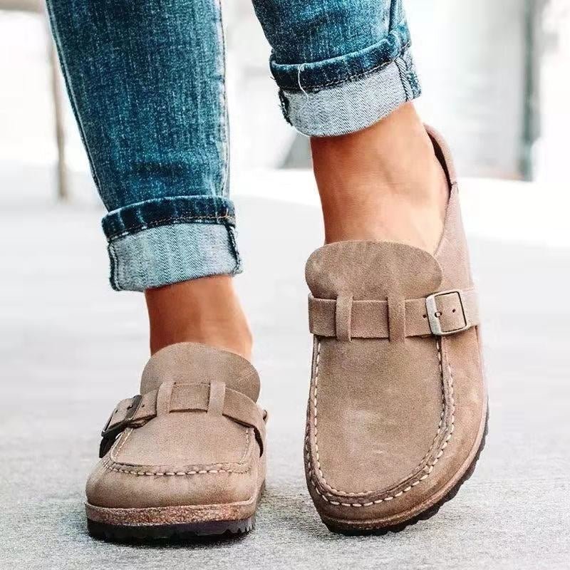 Lorvine™ | Buckle Comfort Suede Slip - Ons - SUNDRA