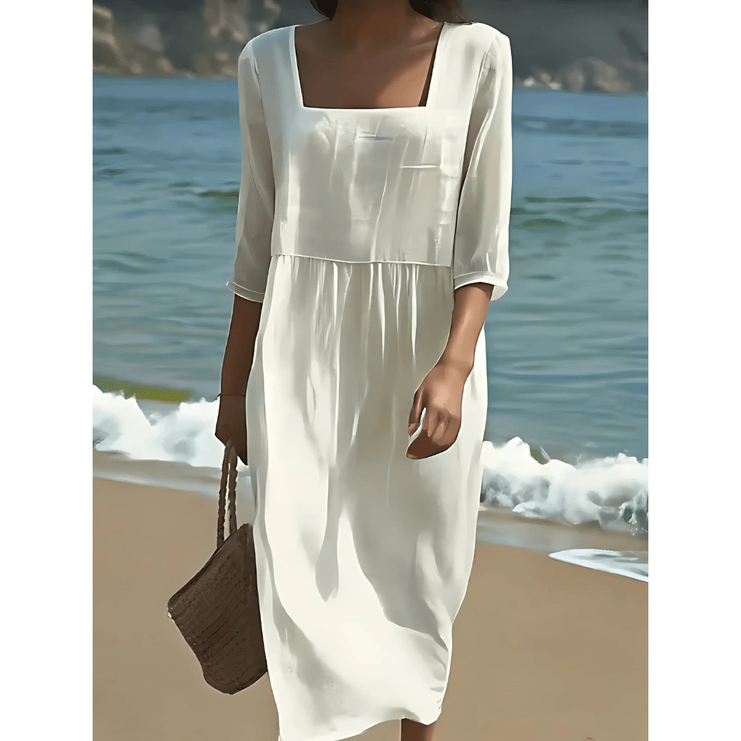 Lunelle – Casual Linen Dress - SUNDRA