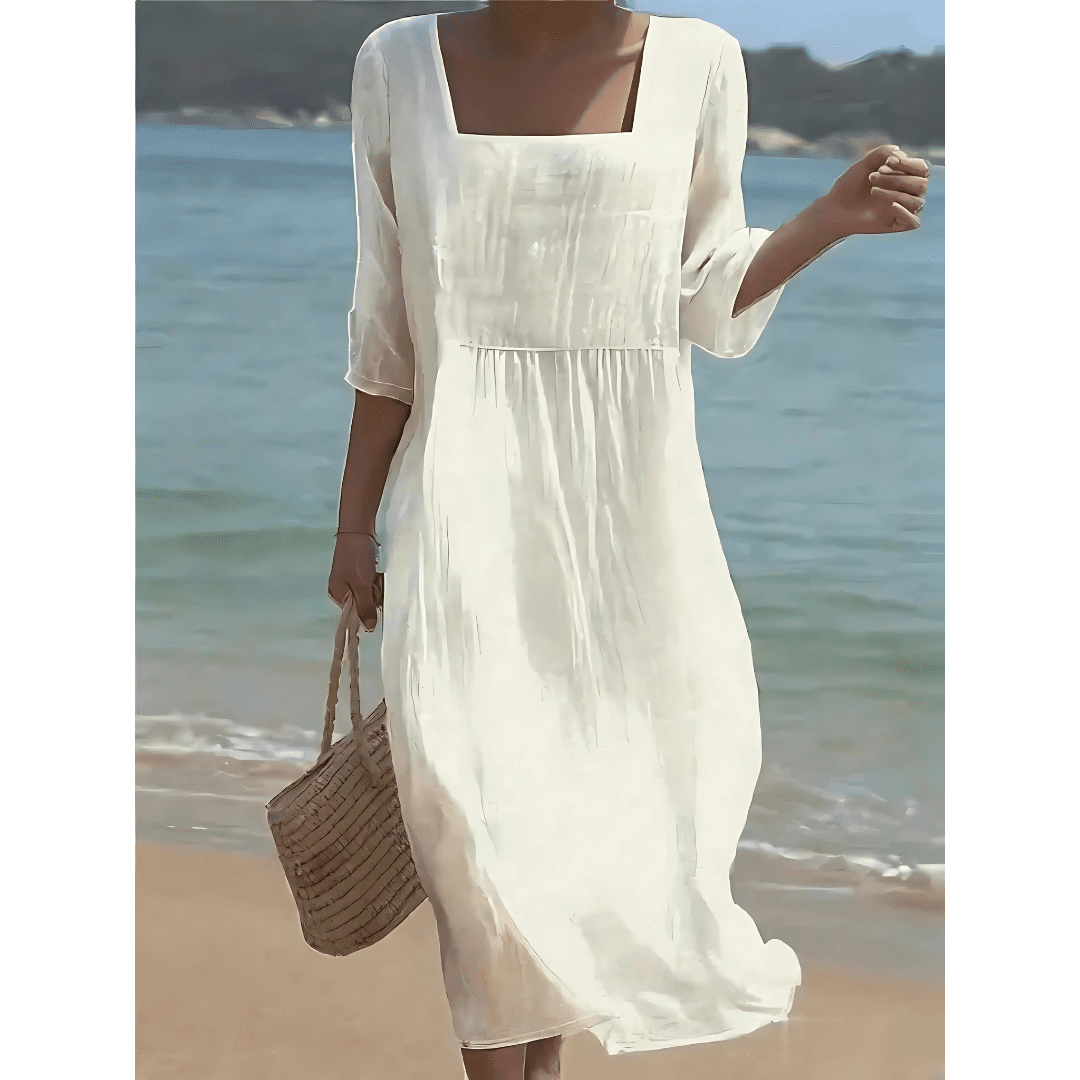 Lunelle – Casual Linen Dress - SUNDRA