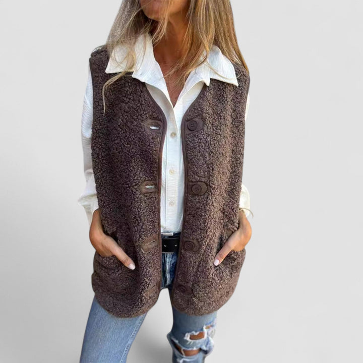 Lynora™ | Button - Down Warm Vest - SUNDRA