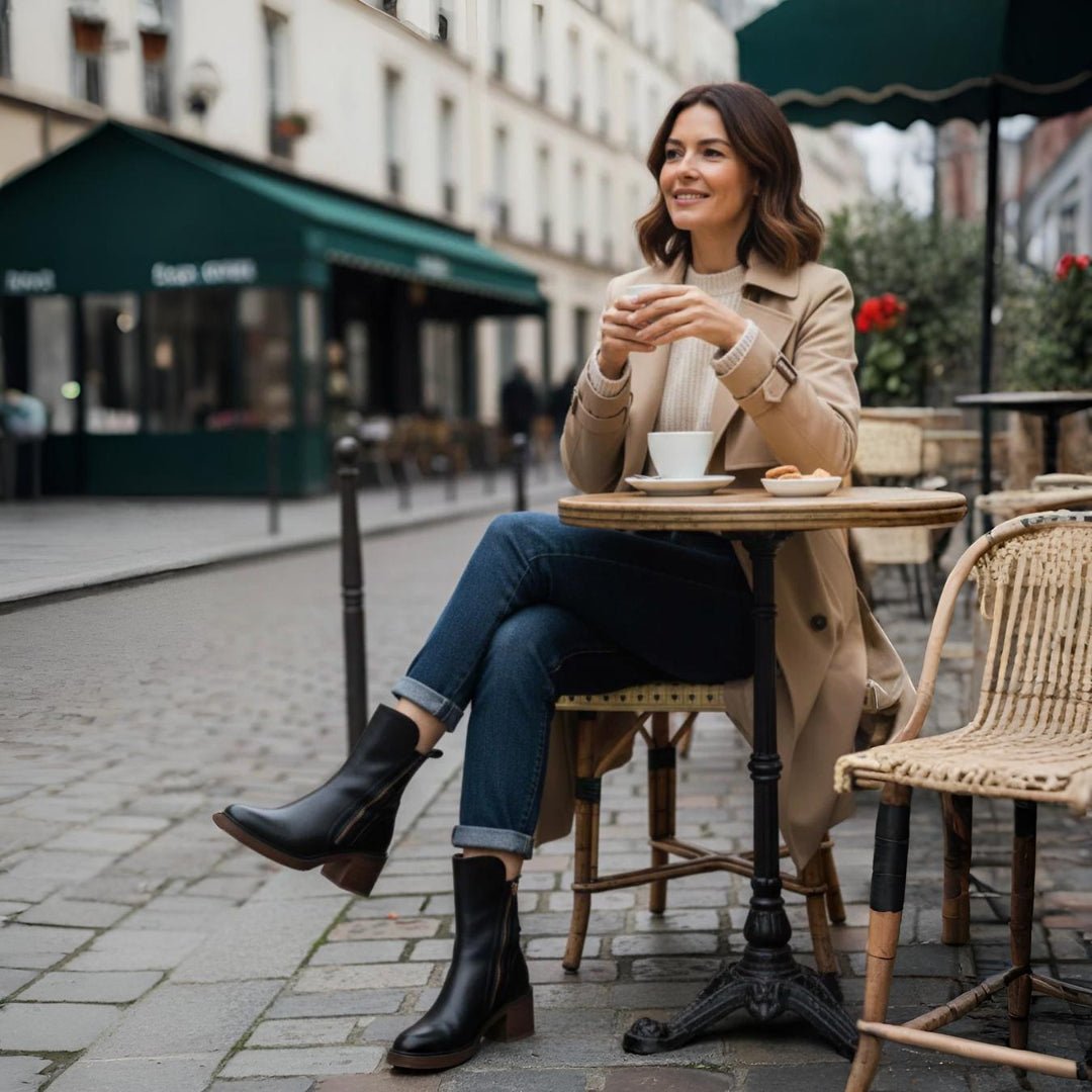 Martina™ | Classic Leather Heel Boots - SUNDRA