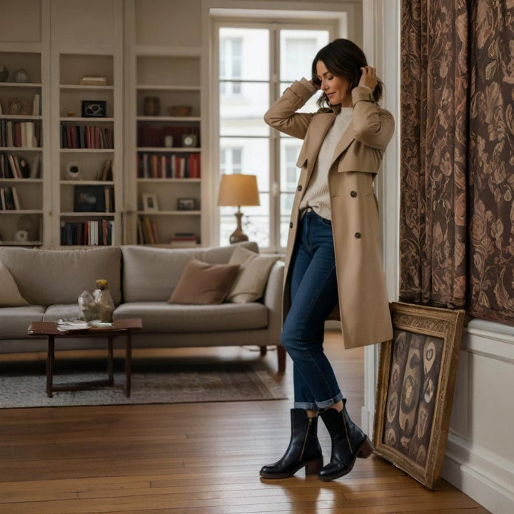 Martina™ | Classic Leather Heel Boots - SUNDRA