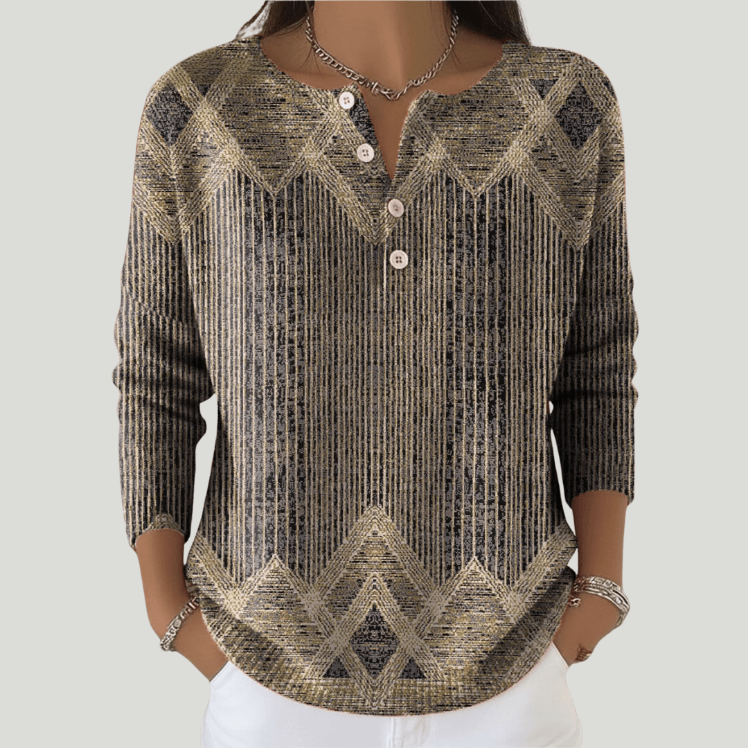 Mila | T-Shirt Rayé Vintage (Manches Longues) - SUNDRA