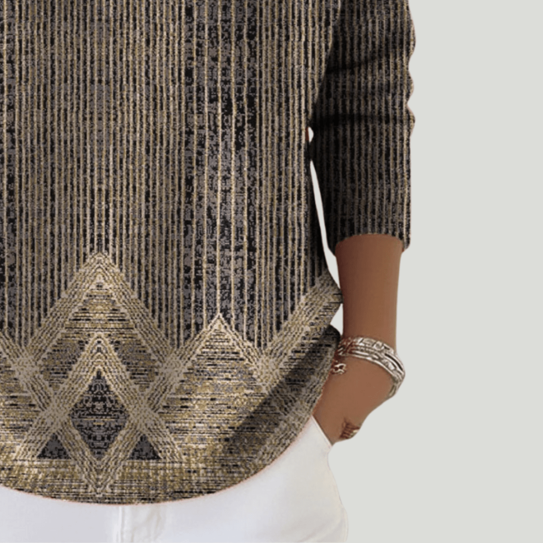 Mila | T-Shirt Rayé Vintage (Manches Longues) - SUNDRA