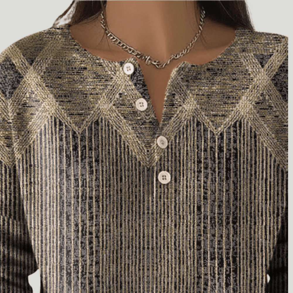 Mila | T-Shirt Rayé Vintage (Manches Longues) - SUNDRA