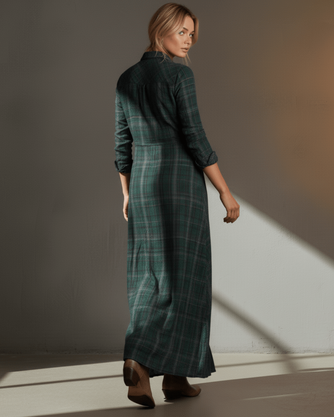 Mira™ | Checked Maxi Dress - SUNDRA