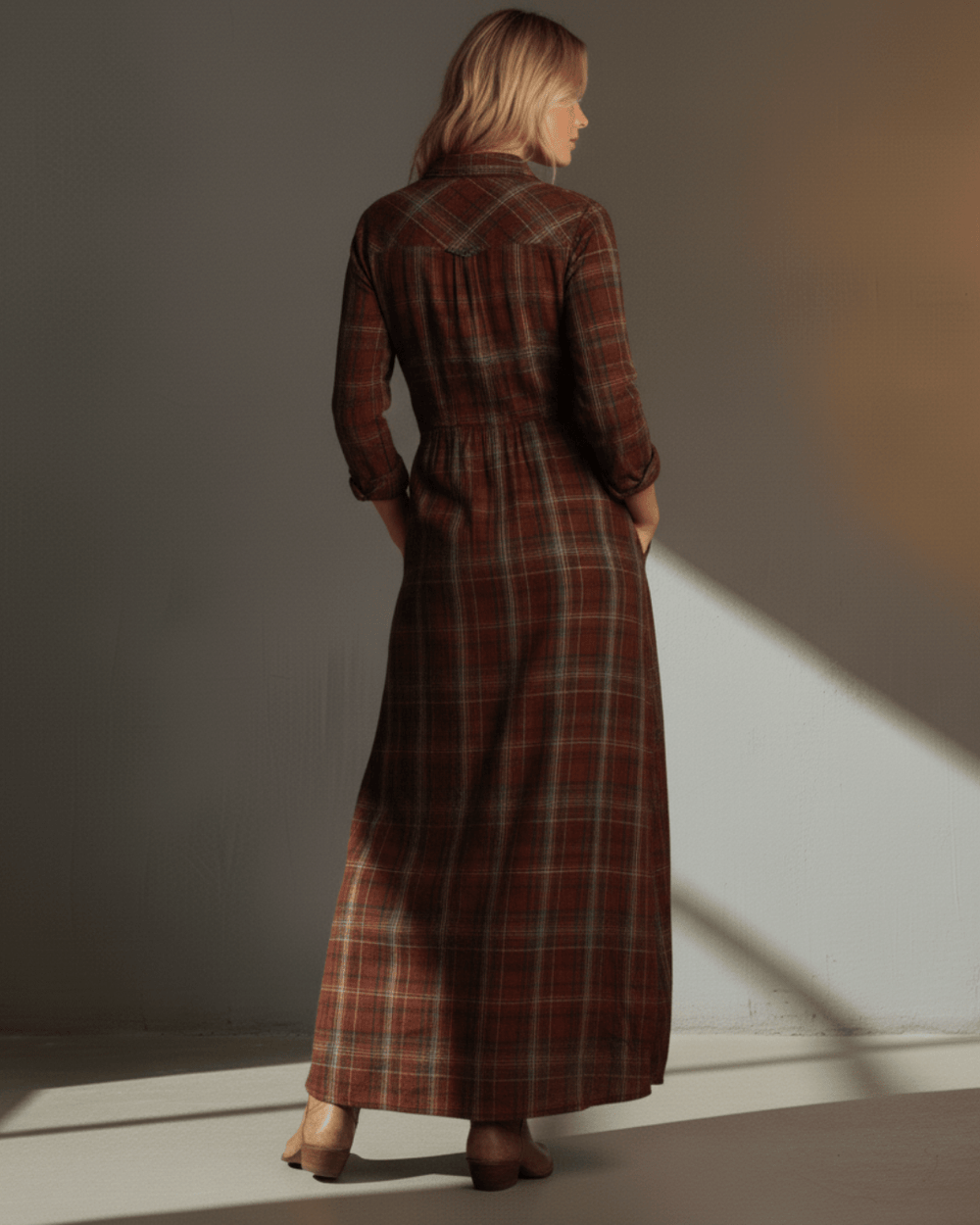 Mira™ | Checked Maxi Dress - SUNDRA