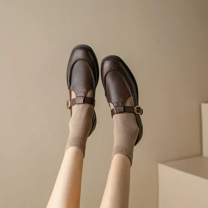 Nancy | Retro - Inspired Leather Shoes - SUNDRA
