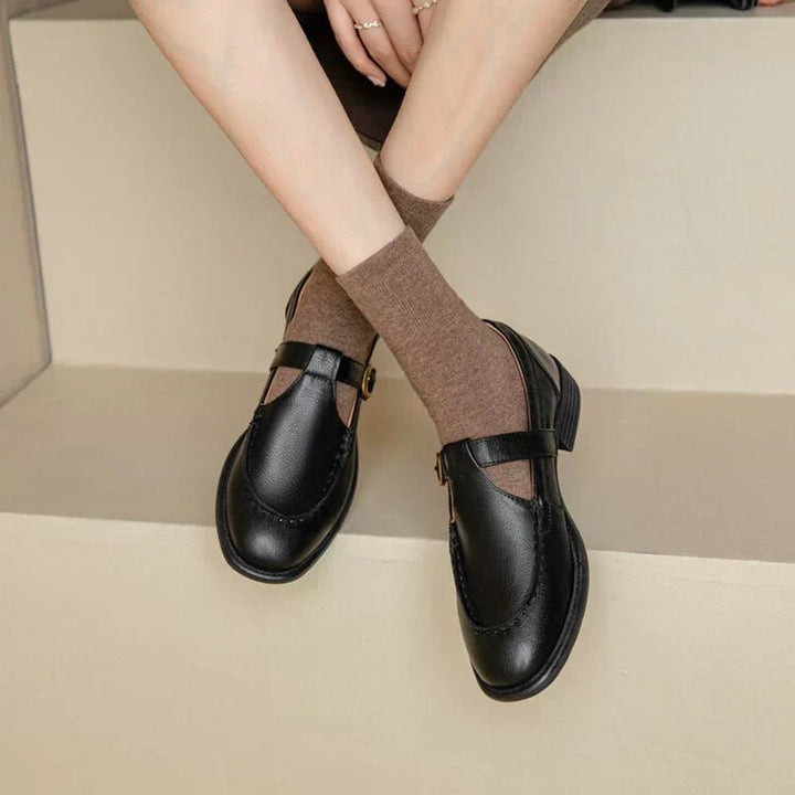 Nancy | Retro - Inspired Leather Shoes - SUNDRA