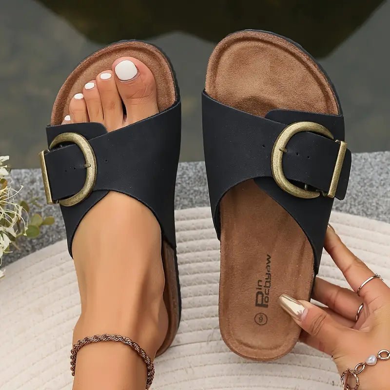 Naomi™ | Buckle Slip - on Sandals - SUNDRA