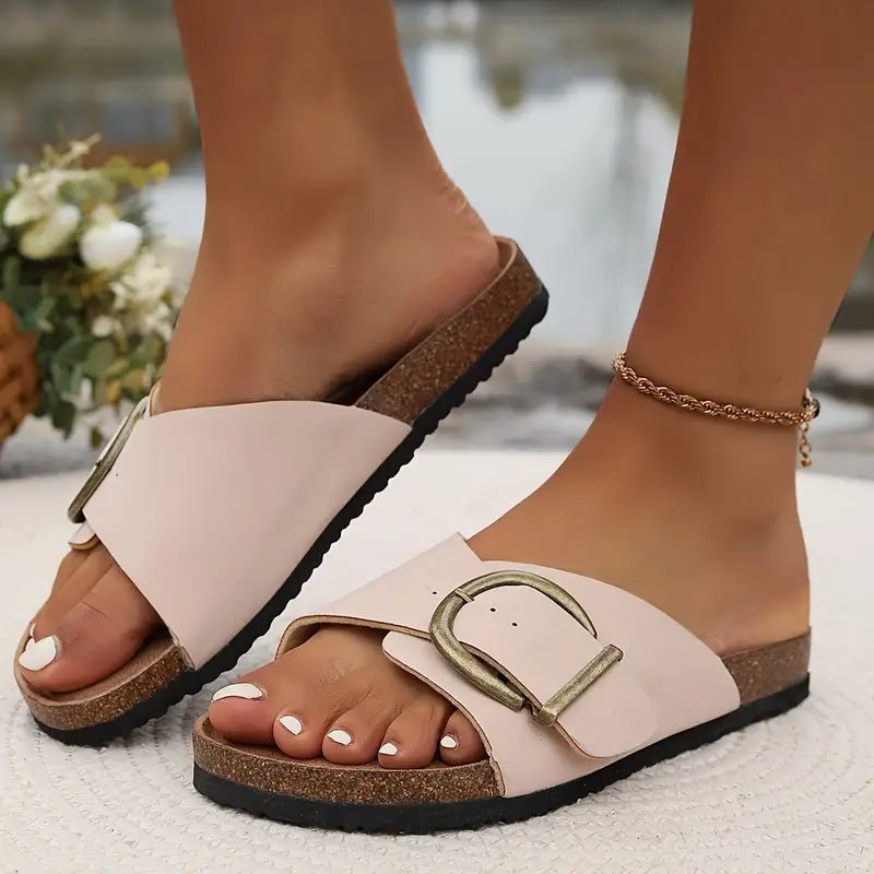Naomi™ | Buckle Slip - on Sandals - SUNDRA