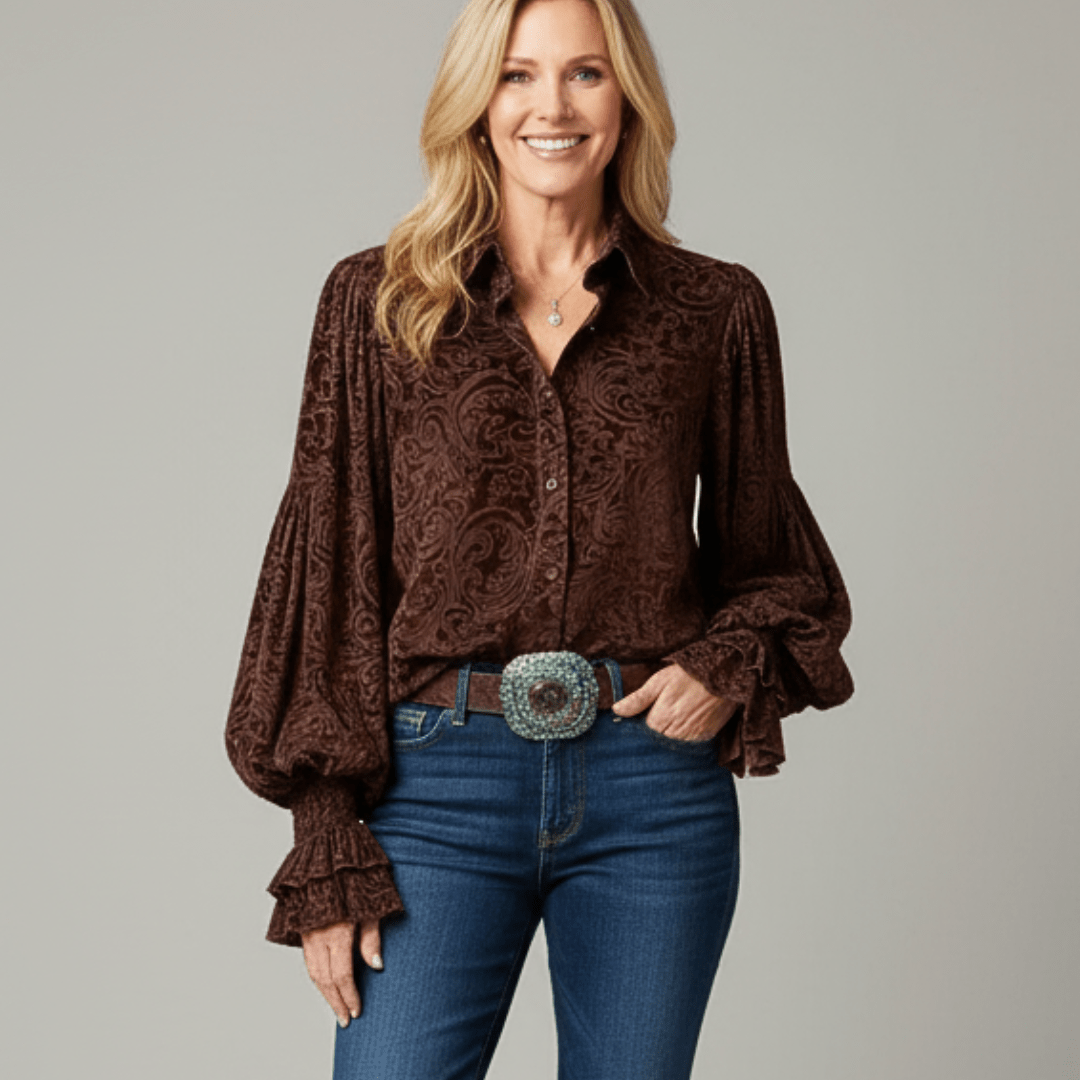 Paisley™ | Velvet Vintage Blouse - SUNDRA