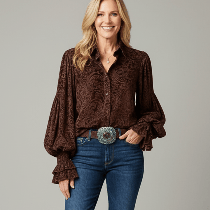 Paisley™ | Velvet Vintage Blouse - SUNDRA