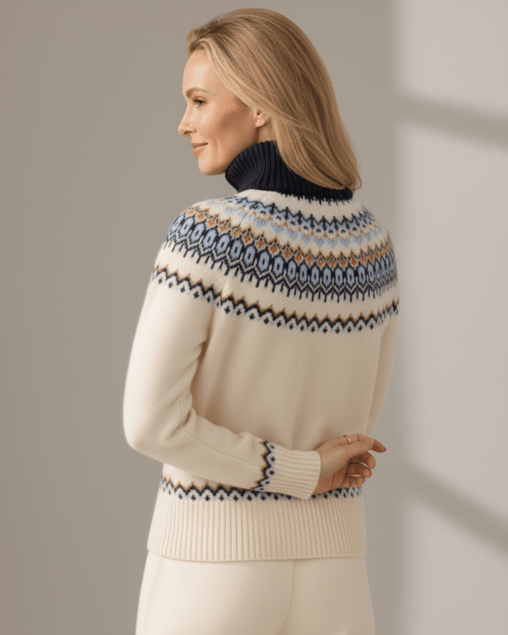 Rhea™ | Nordic Premium Wool Half - Zip Knit - SUNDRA